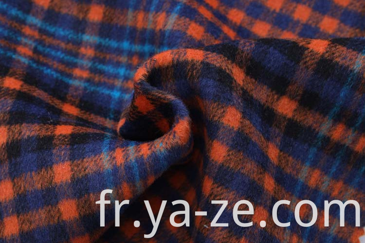 Vendre à chaud Vérification à double face en tweed plaid ennecece en laine de laine de laine de laine fabricant de jupe boucle tissu d'hiver